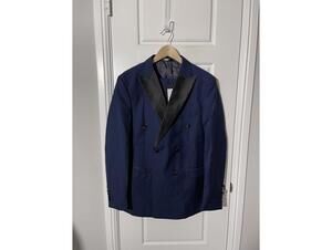 Suits for Men Size MD Navy Blue 2 Pieces Notch Lapel M481